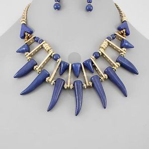 Horn Necklace Jewelry Set (Black Panther Inspired)